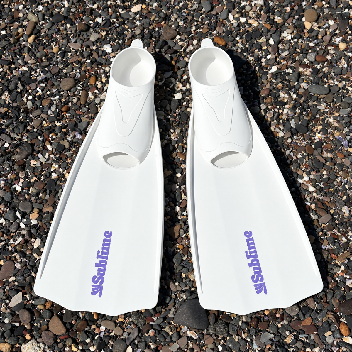 Sublime Snorkel Fins - White