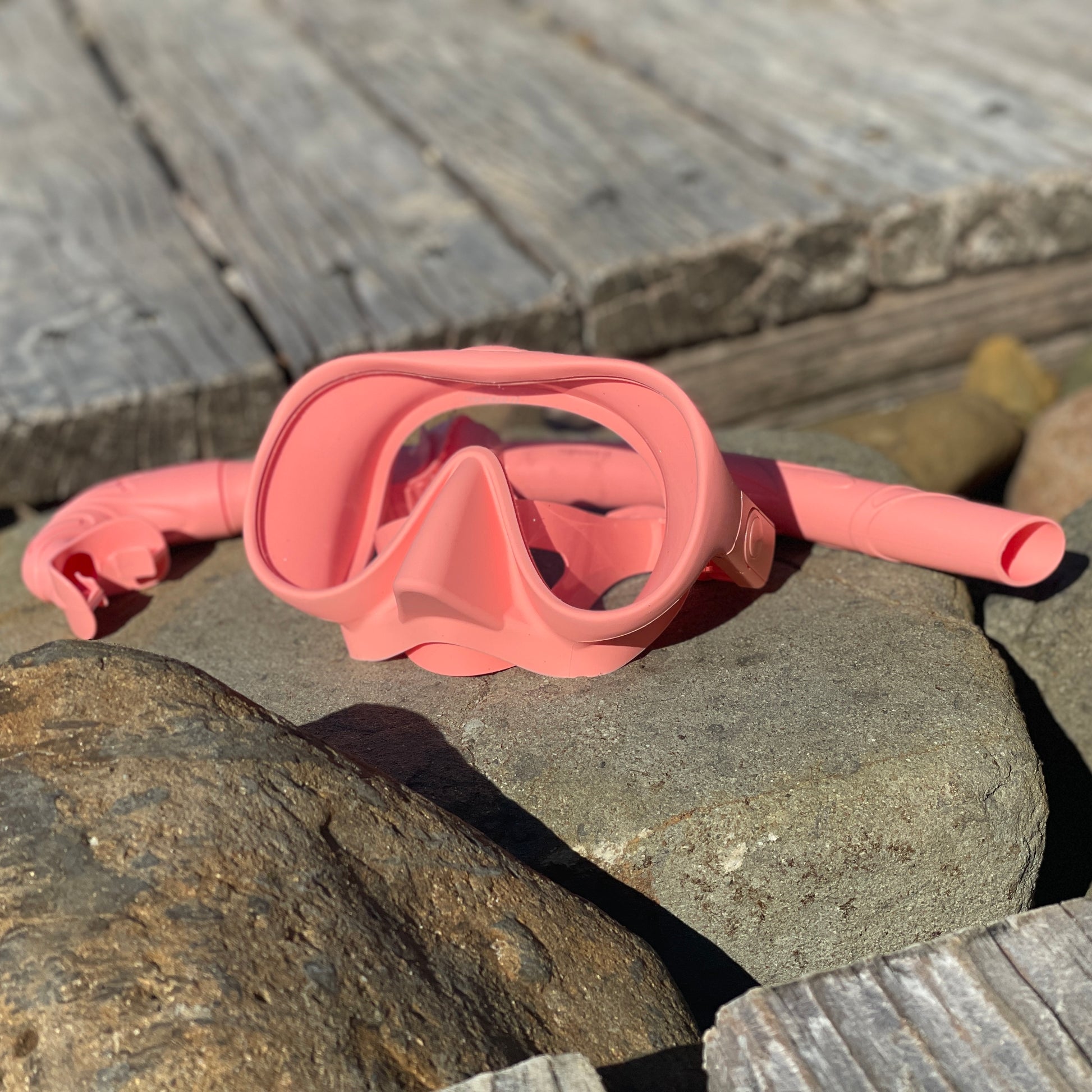 Pink Mask Scuba Diving Girl 